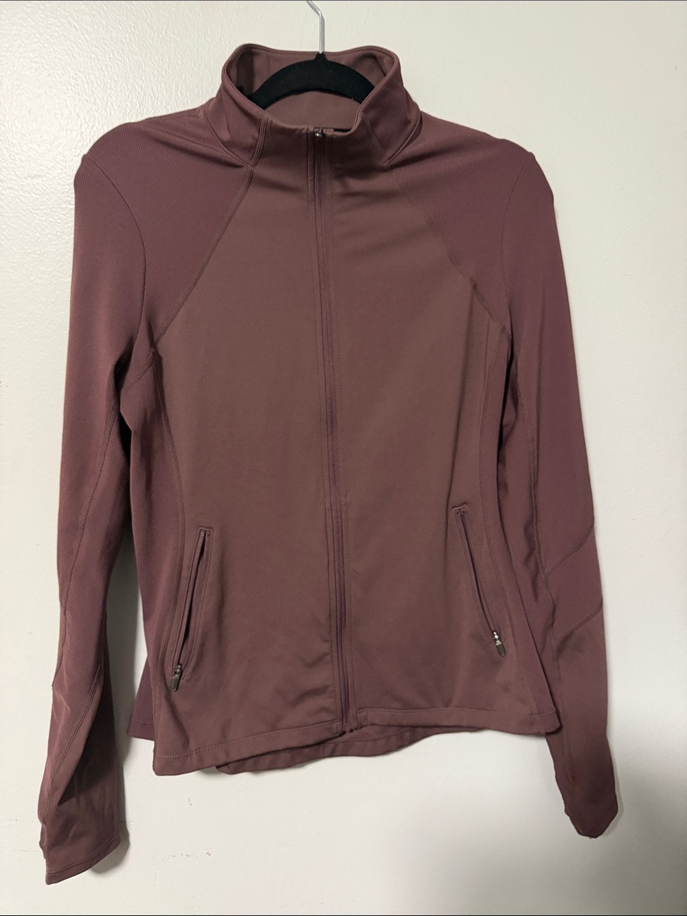 Zella Women’s M Full Zip Running Jacket Maroon Fitted Yoga Athletic